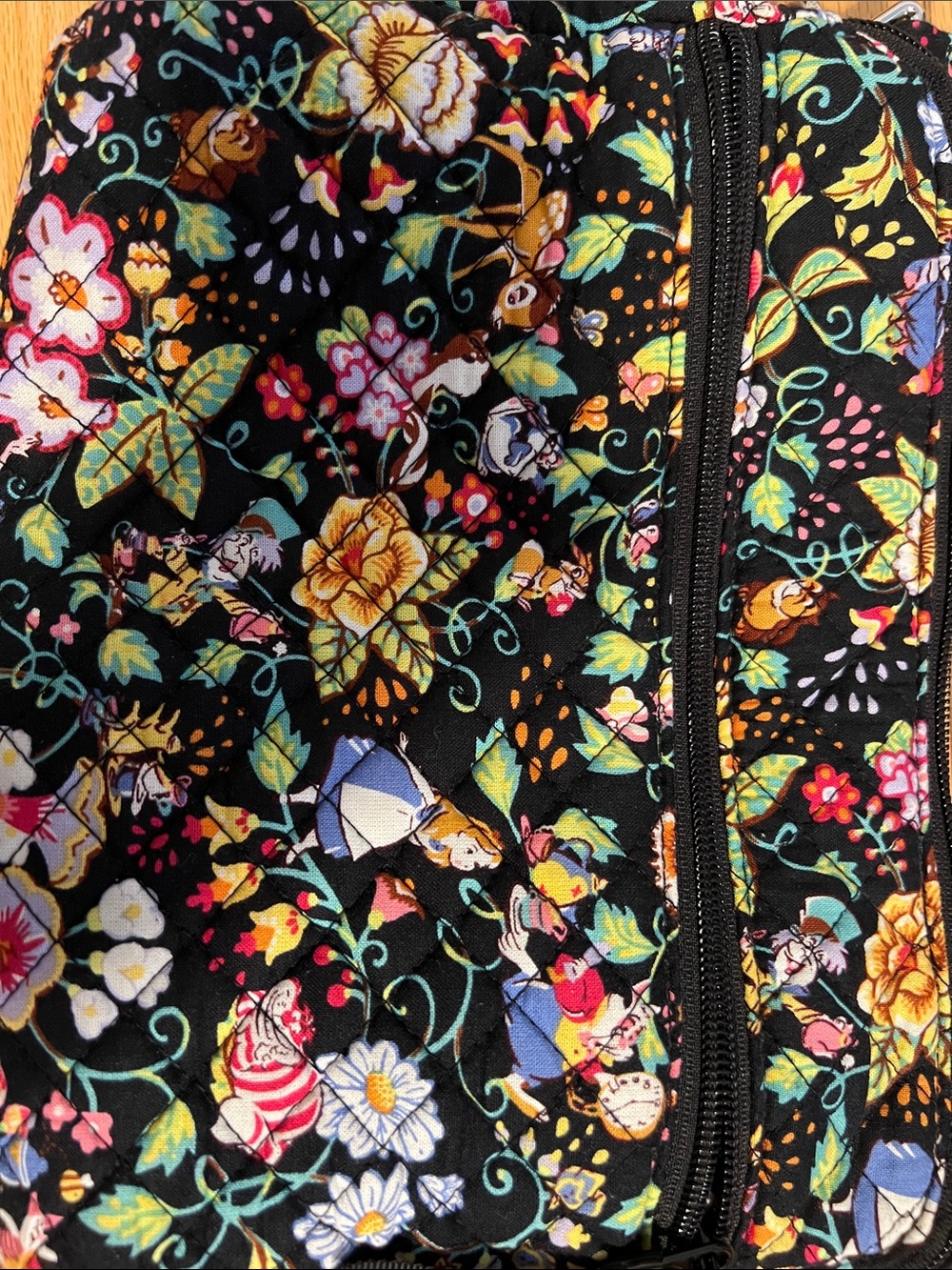 Vera Bradley Disney Black Floral Quilted Crossbody - Picture 4 of 12